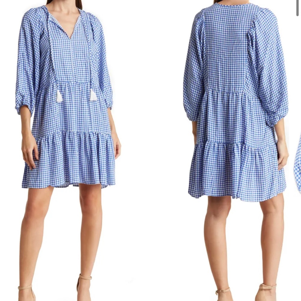 Blue Gingham Women's Dress